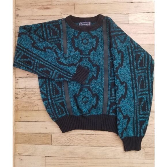 Vintage Knit and Leather Sweater - Picture 1 of 5